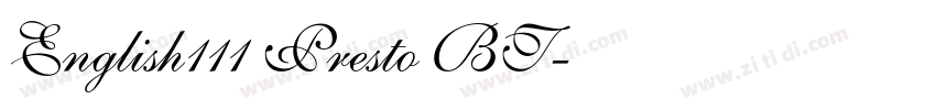English111 Presto BT字体转换 English111 Presto BT字体转换